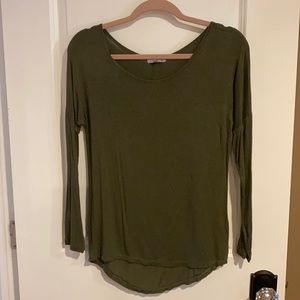Olive green long sleeve blouse